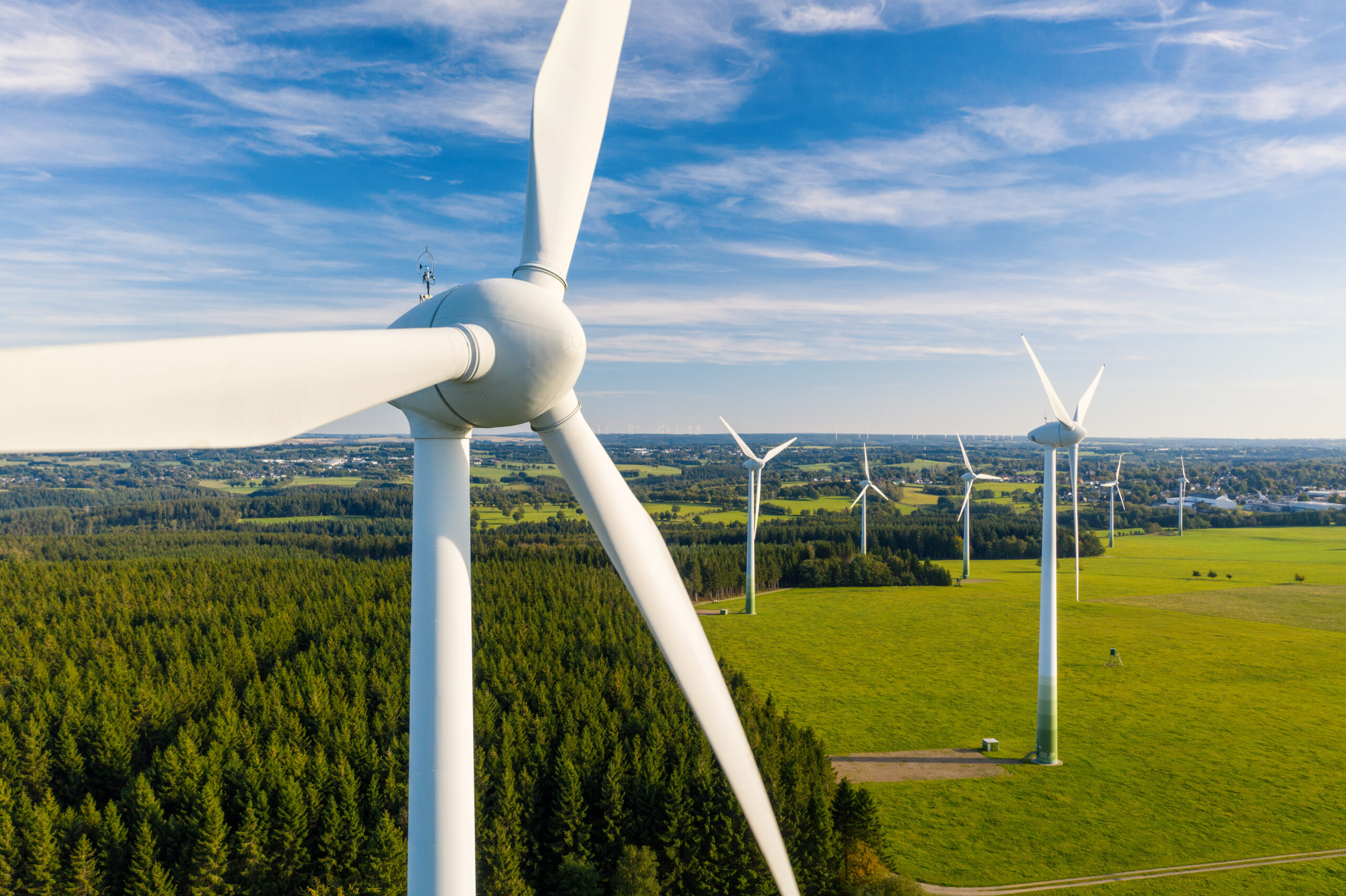 Wind Turbines Producing Wind Energy