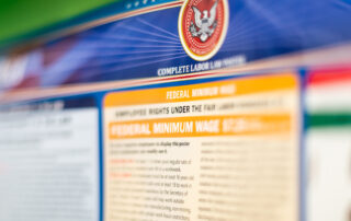 a zoomed in image of workplace posters