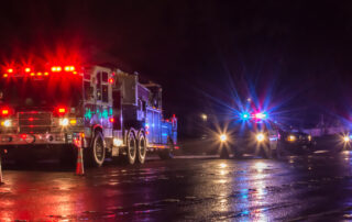 Deadly Weapons Attacks: The Importance of Being Prepared and Common Misconceptions: First Responders - firefighters and police officers - on a wet night