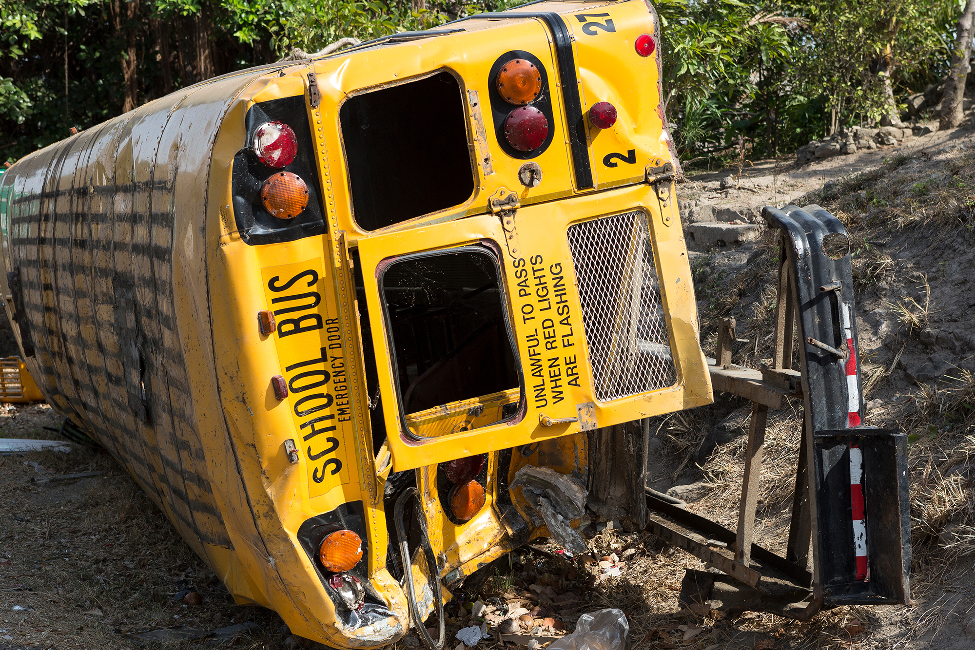 School bus rollover accident