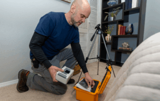 Radon is a naturally occurring radioactive gas produced by the breakdown of uranium in soil, rocks and water. Since the air pressure in a typical home is lower than the pressure in the soil around the foundation, the home acts like a vacuum and draws radon in through cracks in the foundation.